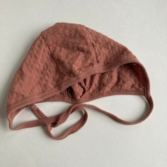 Quincy Mae Pointelle Pilot Cap - Terracotta Clay - 6-12M - Picture 4 of 5